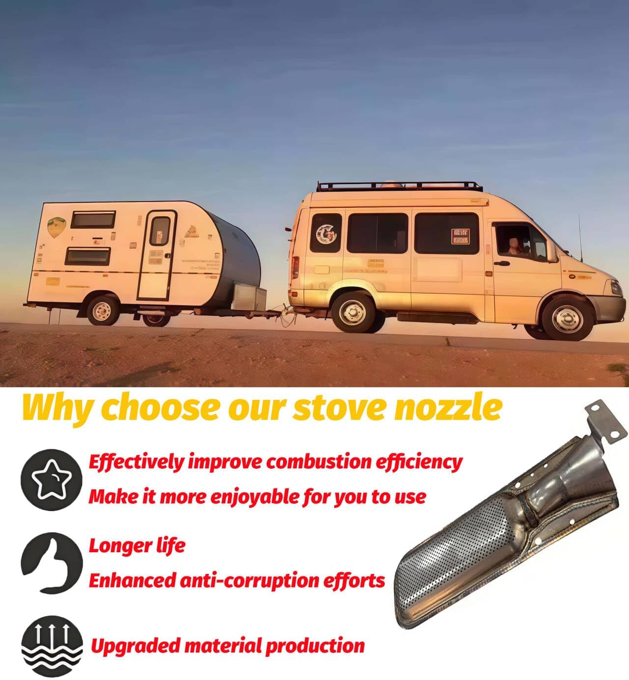 010799 Furnace Burner Assembly Tube for Suburban RV SF-Series SF-20/25/30/35/42