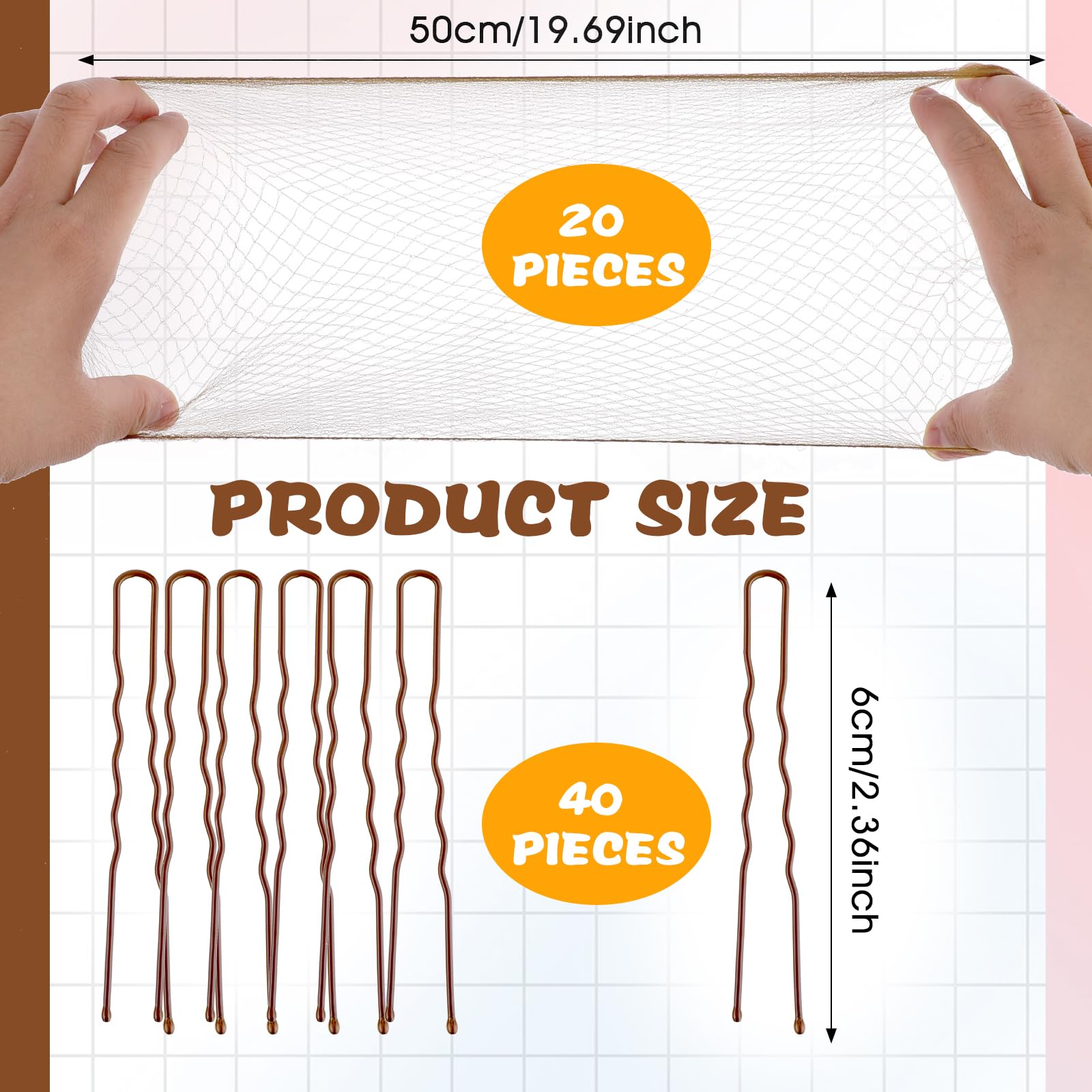 Abeillo Hair Nets for Buns Ballet Hair Net - Image 2