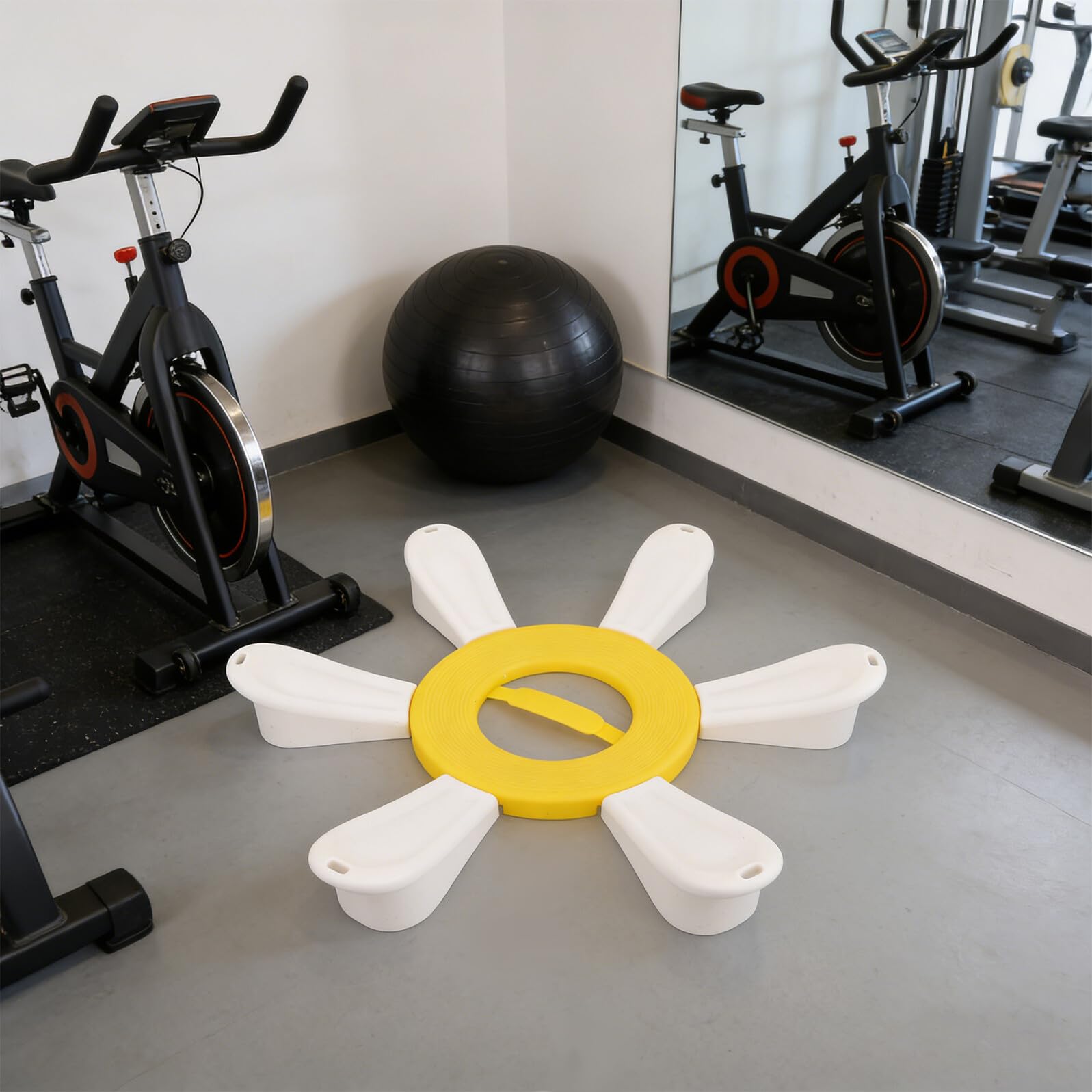 Supporto per Palla da Yoga Stabile in Plastica Robusta, Anello Fisso Antiscivolo Riutilizzabile da 49 Cm, Base Portapalla per Accessori Fitness e Organizzazione Palestra