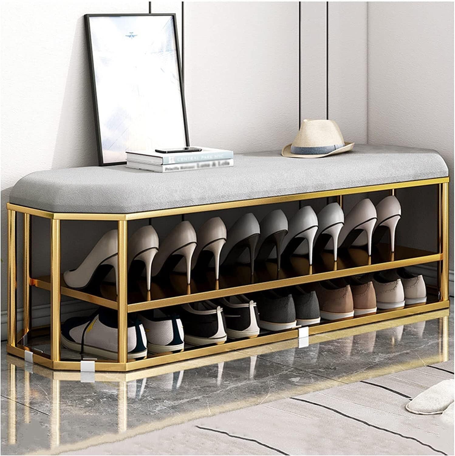 Meuble à chaussures avec assise pour optimiser les petits couloirs