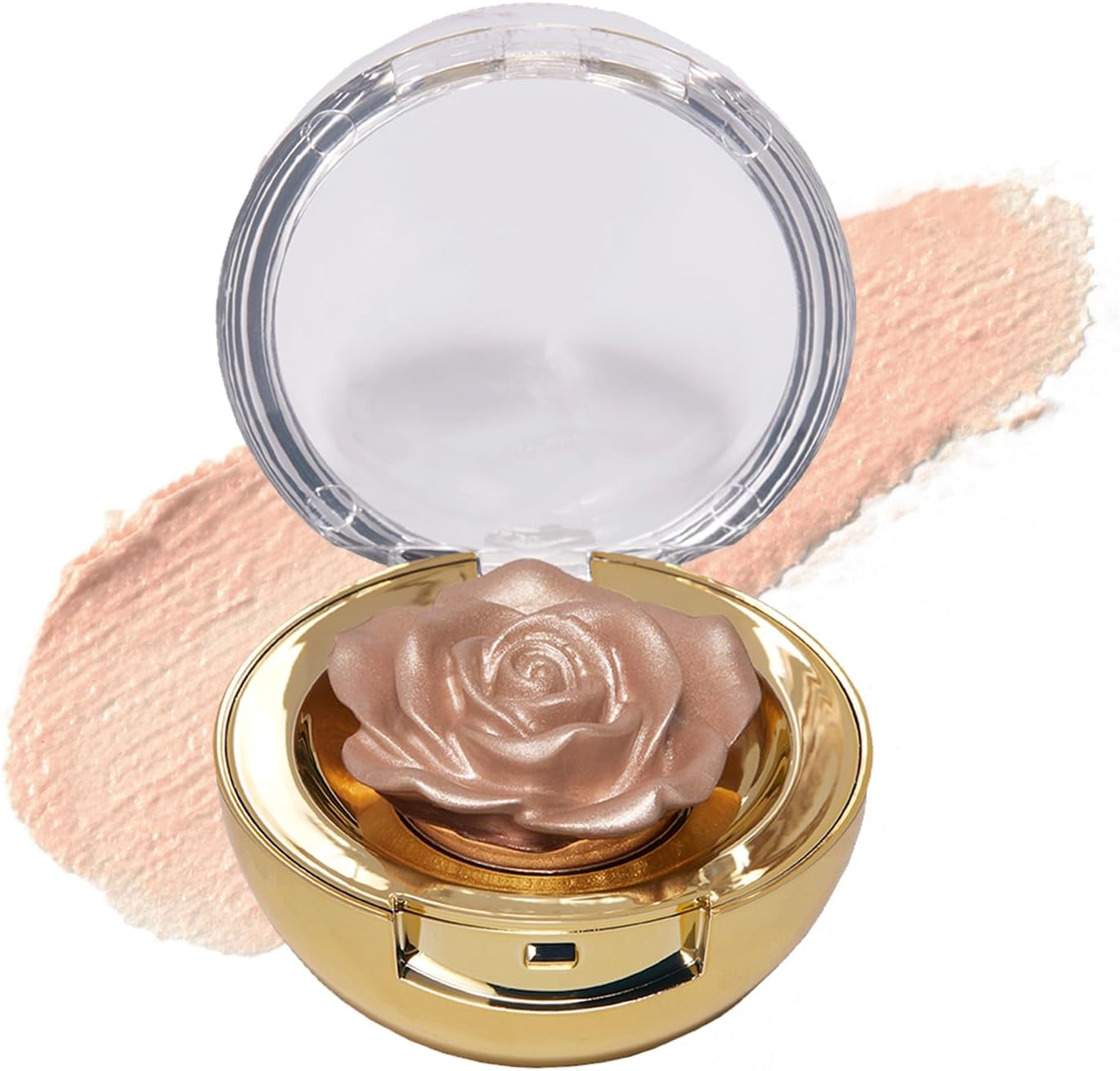 Winky Lux Cheeky Rose Cream Highlighter - Weightless Cream Makeup for Cheeks, Effortlessly Blendable, Skincare-Infused with Vitamin E, Light Gold, Brilliant