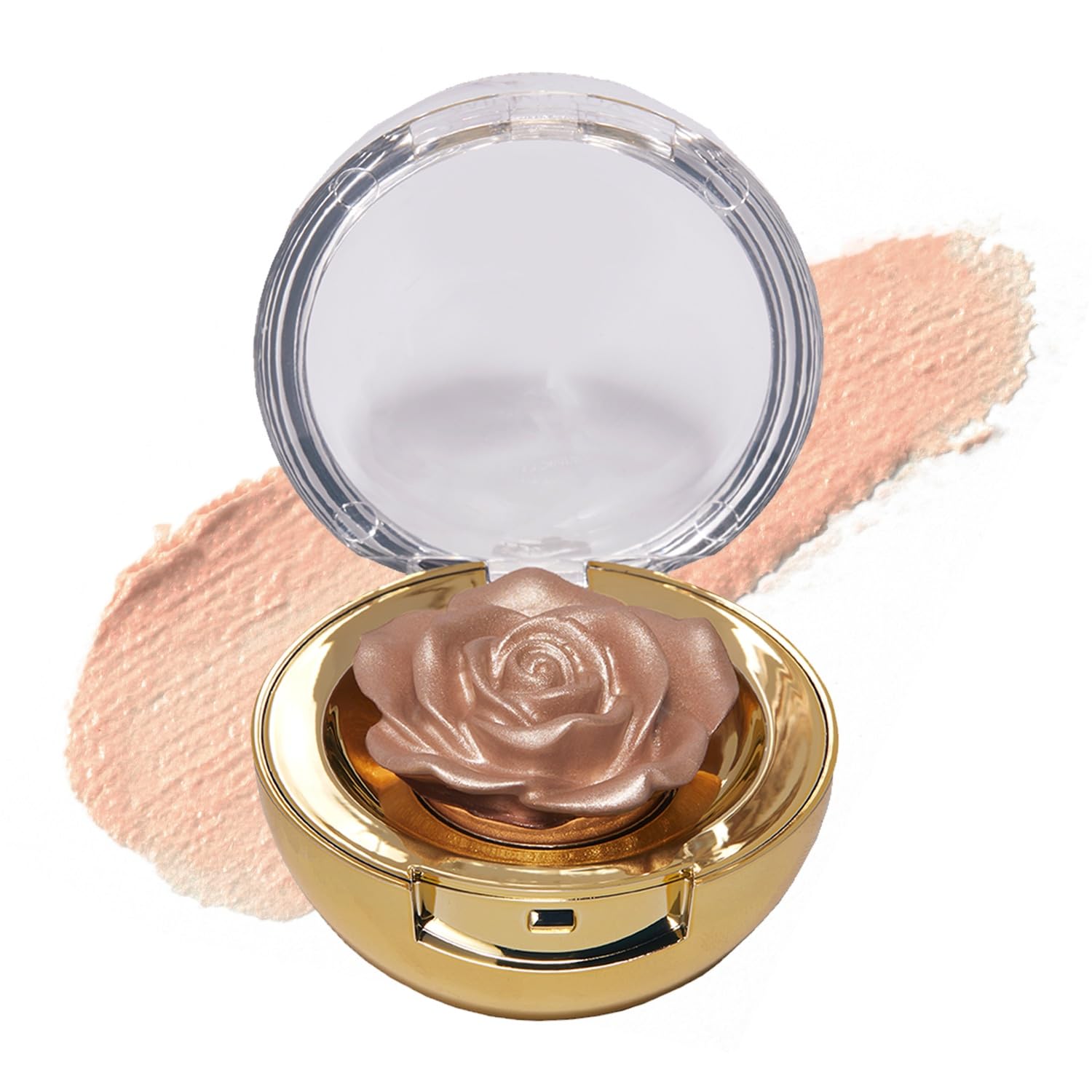 Winky Lux Cheeky Rose Cream Highlighter - Weightless Cream Makeup for Cheeks, Effortlessly Blendable, Skincare-Infused with Vitamin E, Light Gold, Brilliant