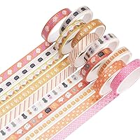 Vista 11 de YUBBAEX Juego de 10 rollos de cinta washi brillante, 8mm de ancho, de lámina dorada decorativa para diario de viñetas, álbum de recortes, Estrellas