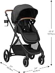 Evenflo Shyft Intuiti Travel System with Revolve180 LiteMax NXT Rotational Infant Car Seat - Black Shale