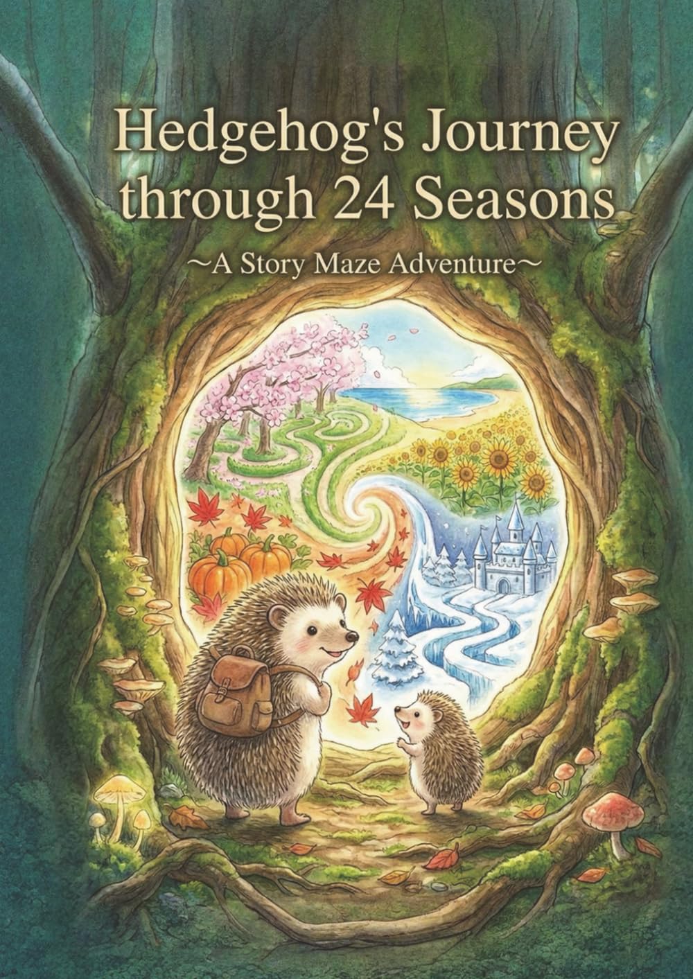 Hedgehog's Journey through 24 Seasons: A Story Maze Adventure