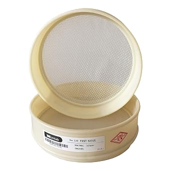 PL20 Test Sieve #10 / 2mm Mesh Size,Nylon Mesh Cloth, Plastic Frame,20cm Diameter