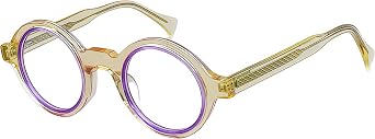 Fashion Acetate Reading Glasses Nerd Round Double Circle Eyeglasses Frames Men Women Full Rim Vintage