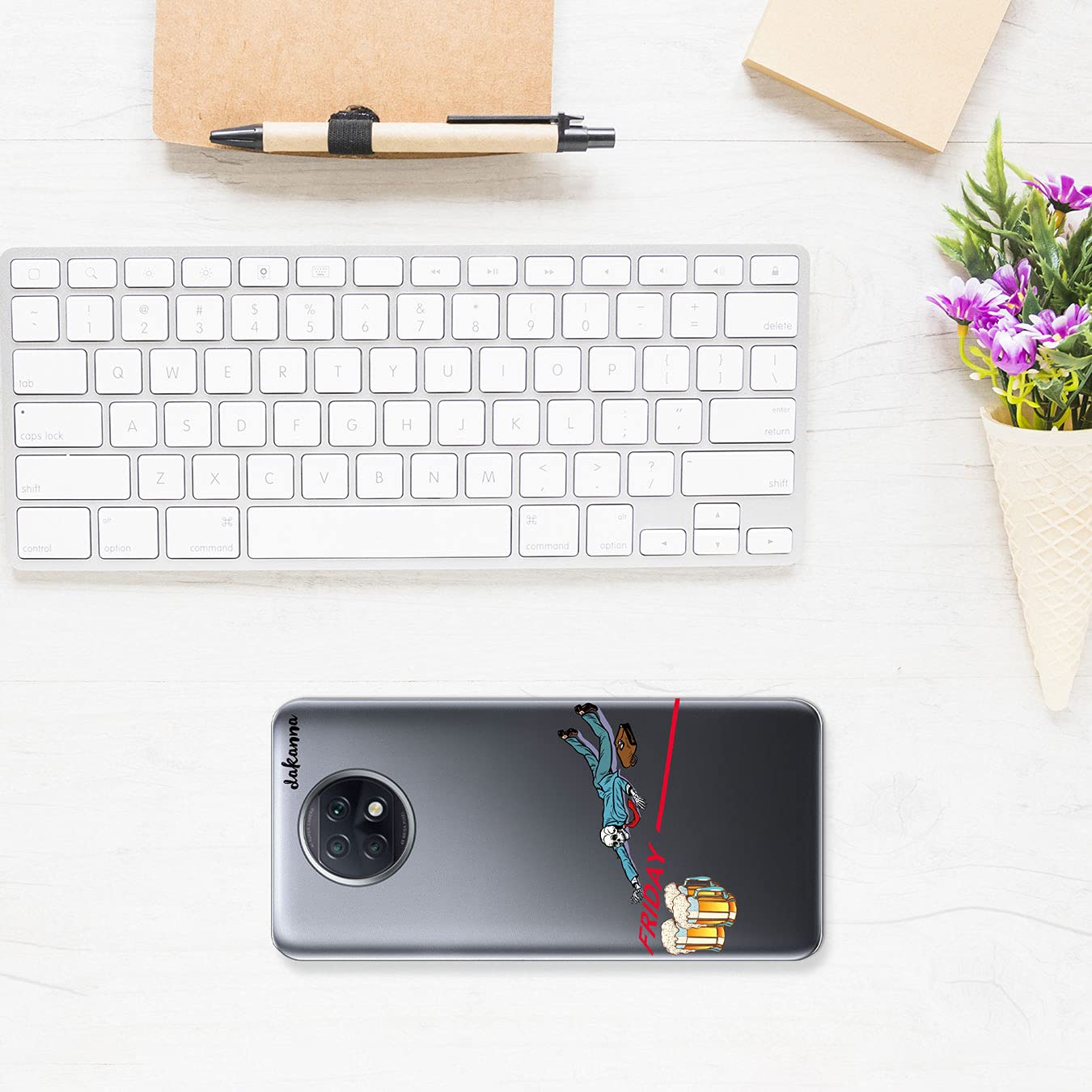 Movilshop Custodia per [Xiaomi Redmi Note 9T 5G] Disegno Autentitico [Vino Caldo] in silicone flessibile trasparente custodia case cover gel per smartphone