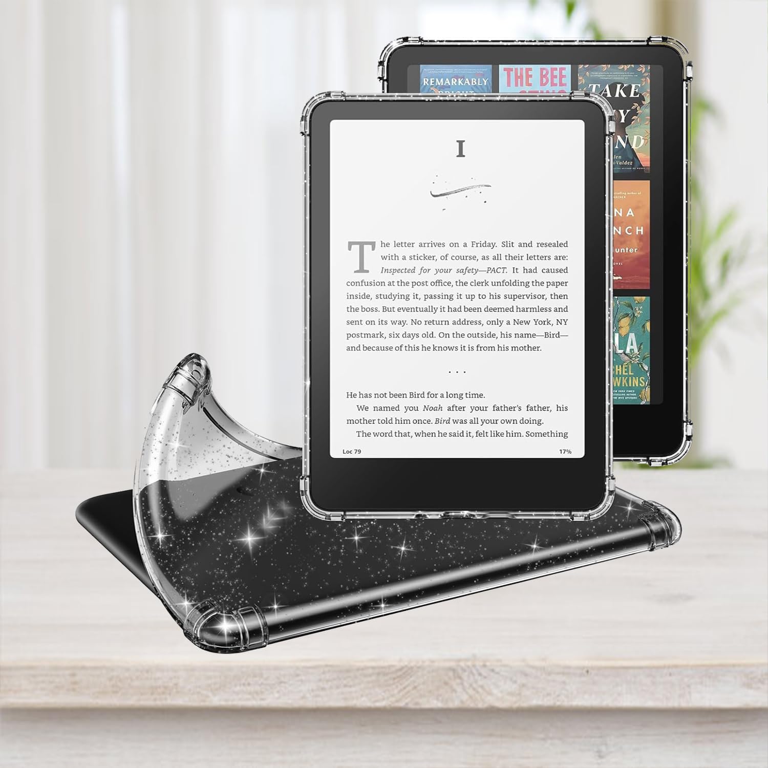 VoviPO Przezroczyste etui do Kindle Paperwhite i Paperwhite Signature Edition (12. generacja, 2024), miękka, elastyczna skóra TPU, wzmocniona tylna strona z rogiem