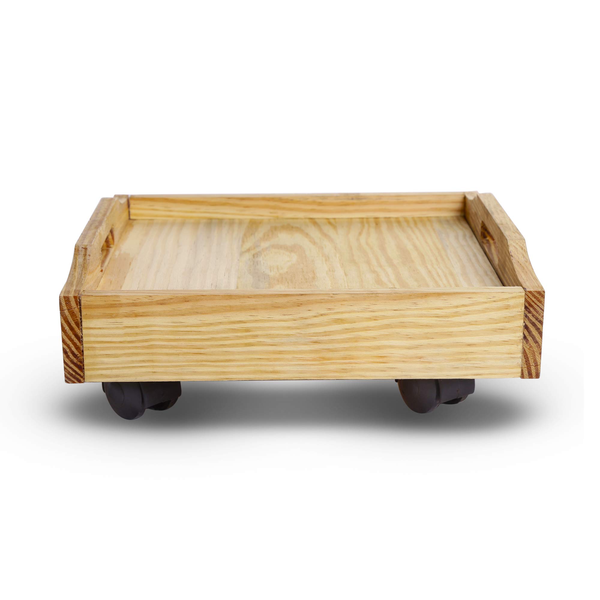Buy Sharpex Wooden Plant Stand Planter Trolley Rolling Tray Coaster Trolley Heavy Duty