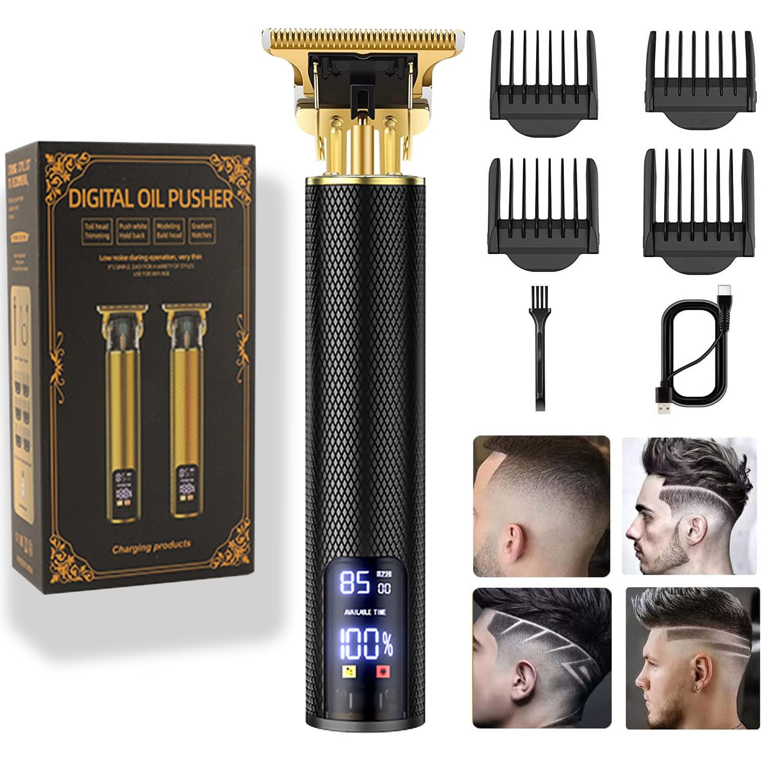 𝑵𝒆𝒘 𝑼𝒑𝒈𝒓𝒂𝒅𝒆𝒅 Hair Clippers for Mens Hair Trimmer T-Blade Trimmer Professional Haircut & Grooming Kit Rechargeable Clippers Hair Trimmer