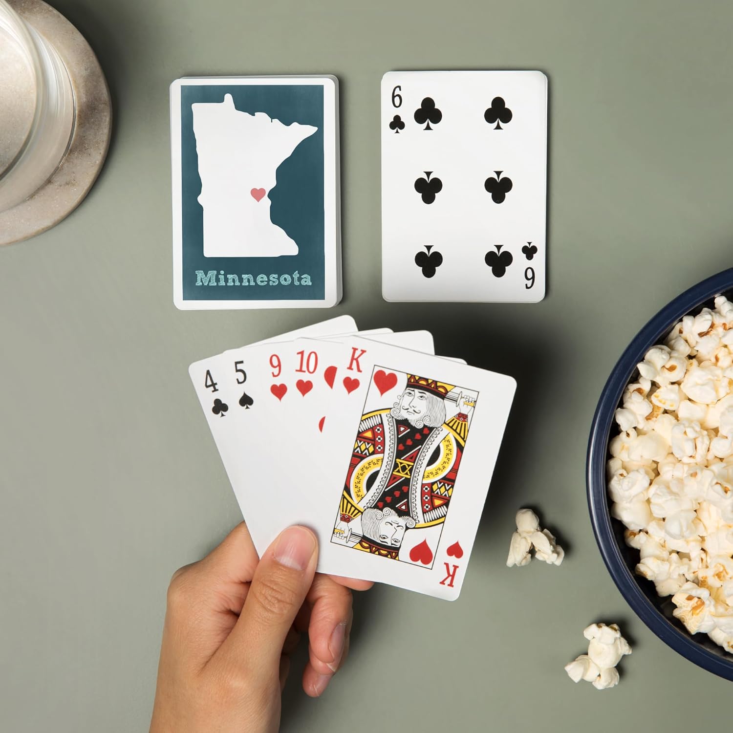 Lantern Press Minnesota, Chalkboard, 52 Playing Cards for Adults, Poker Size Card Deck