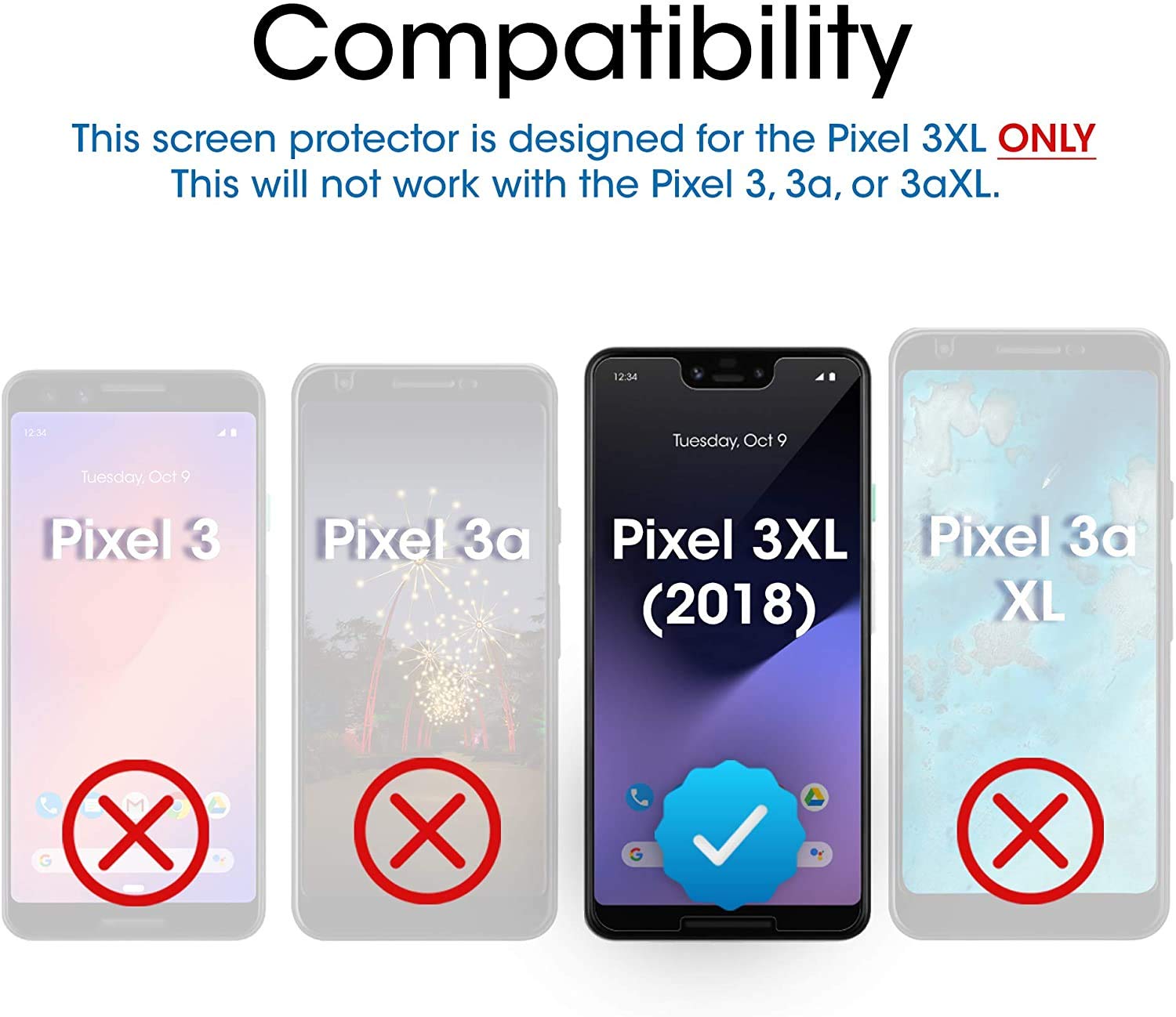 Google Pixel 3XL本体 + ケース + スクリーンプロテクター Google Pixel 3XL本体 + ケース + スクリーンプロテクター