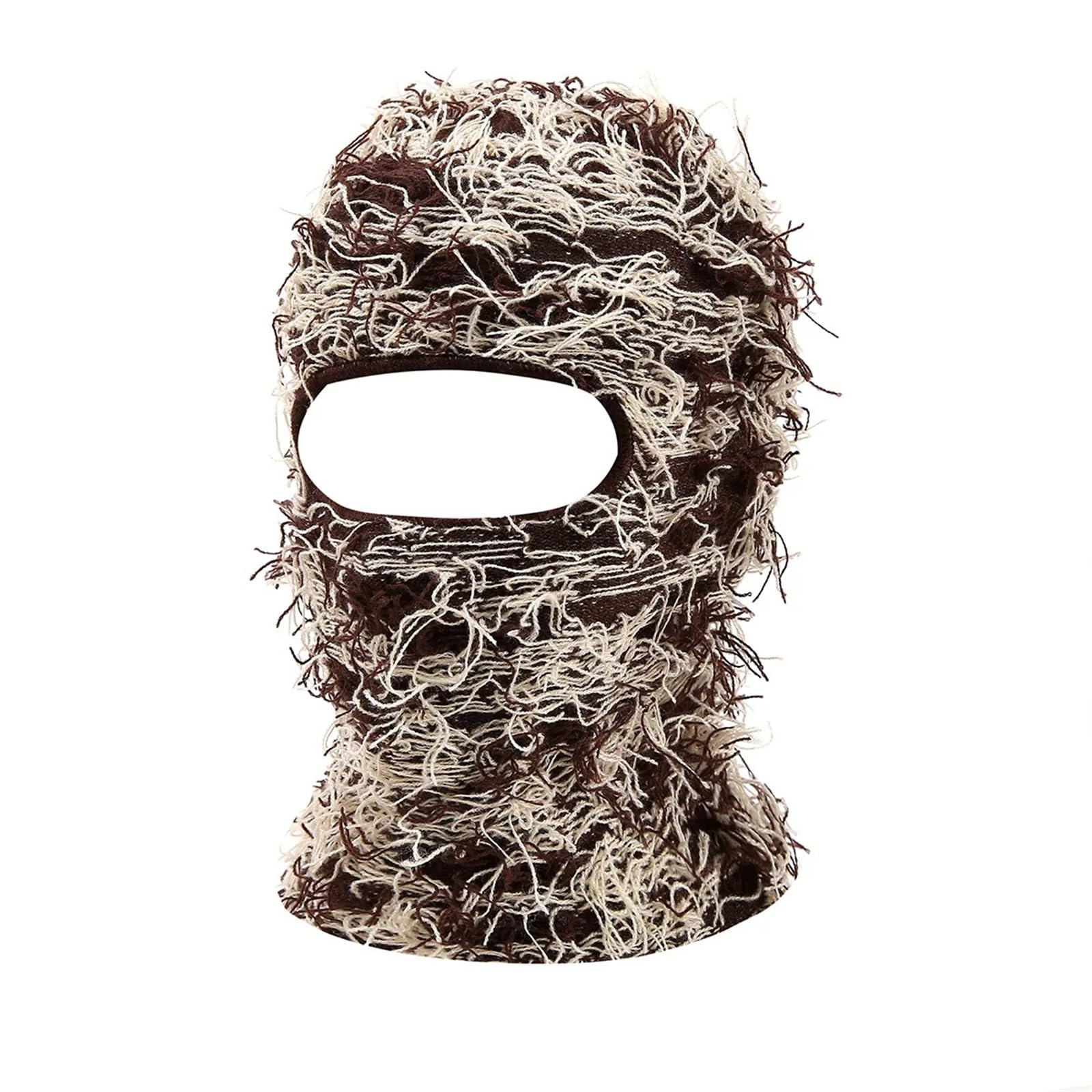 Cagoule Masque De Ski 2Pcs Ski Mask Face Scarf Warm Windproof Breathable Soft Winter Running Hiking Skiing Snowboarding Sports Accessories pour Le Ski(Beige)