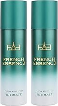FRENCH ESSENCE Intimate | Deodorant Spray Perfume/Deodorant for Men and Women | No Gas | Body Spray | Long Lasting Scent Deep Impact Freshness 120Ml Each - Pack of 2