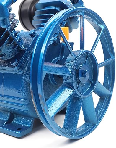 Miniatura 7 de DNYSYSJ Cabezal de bomba de compresor de aire, bomba de cabezal de compresor de aire de 2 pistones, estilo V, cilindro doble, etapa, 2 HP 115 PSI,