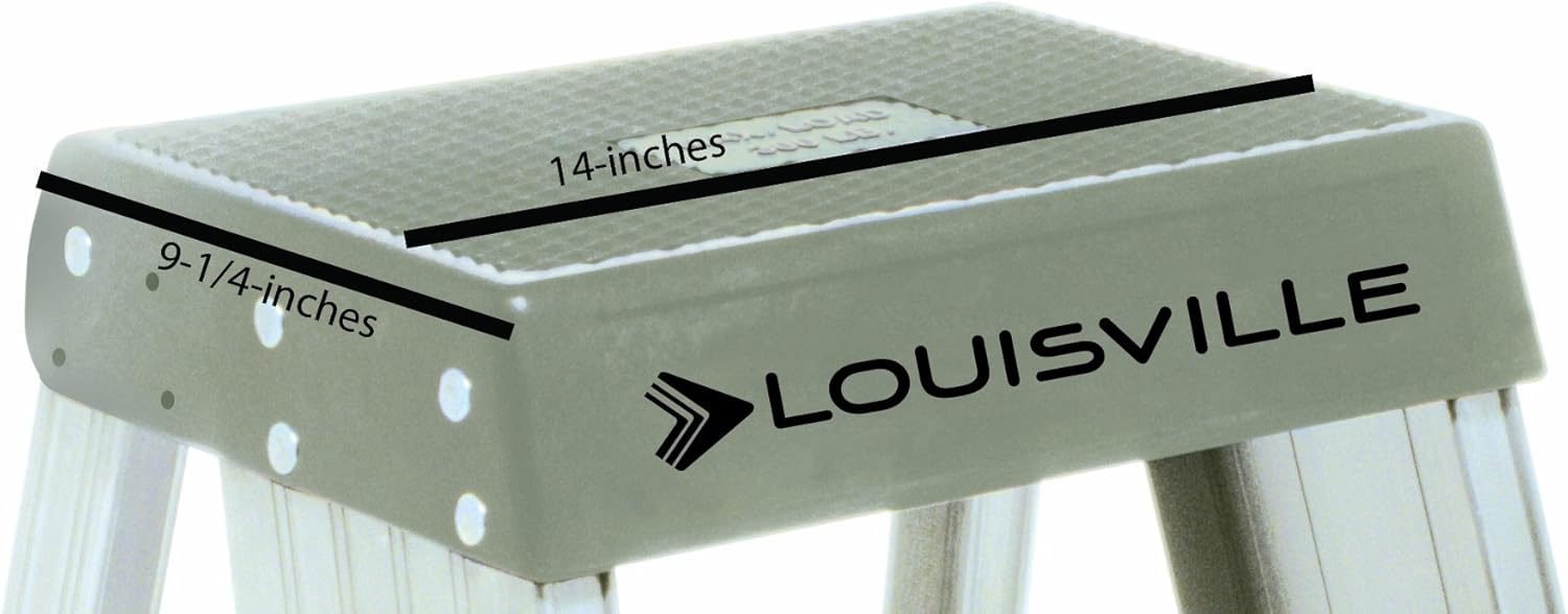 🔥 Crazy Deals Louisville Ladder AY8002 Louisville Ay8000 Extra Heavy Duty Step Stand, 300 Lb, 6 in, 2', Black, White