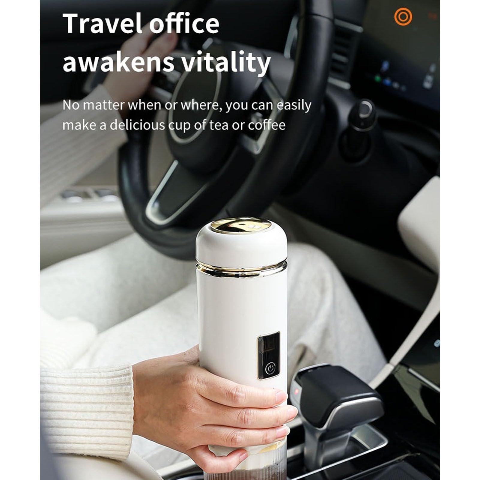 Asixxsix Pequeña Máquina de café Espresso Eléctrica Portátil, 200 Ml | 72W Autocalentamiento, Inalámbrico Recargable 7800mAh, Compatible con Cápsulas y Café Molido, para Viajes de Camping
