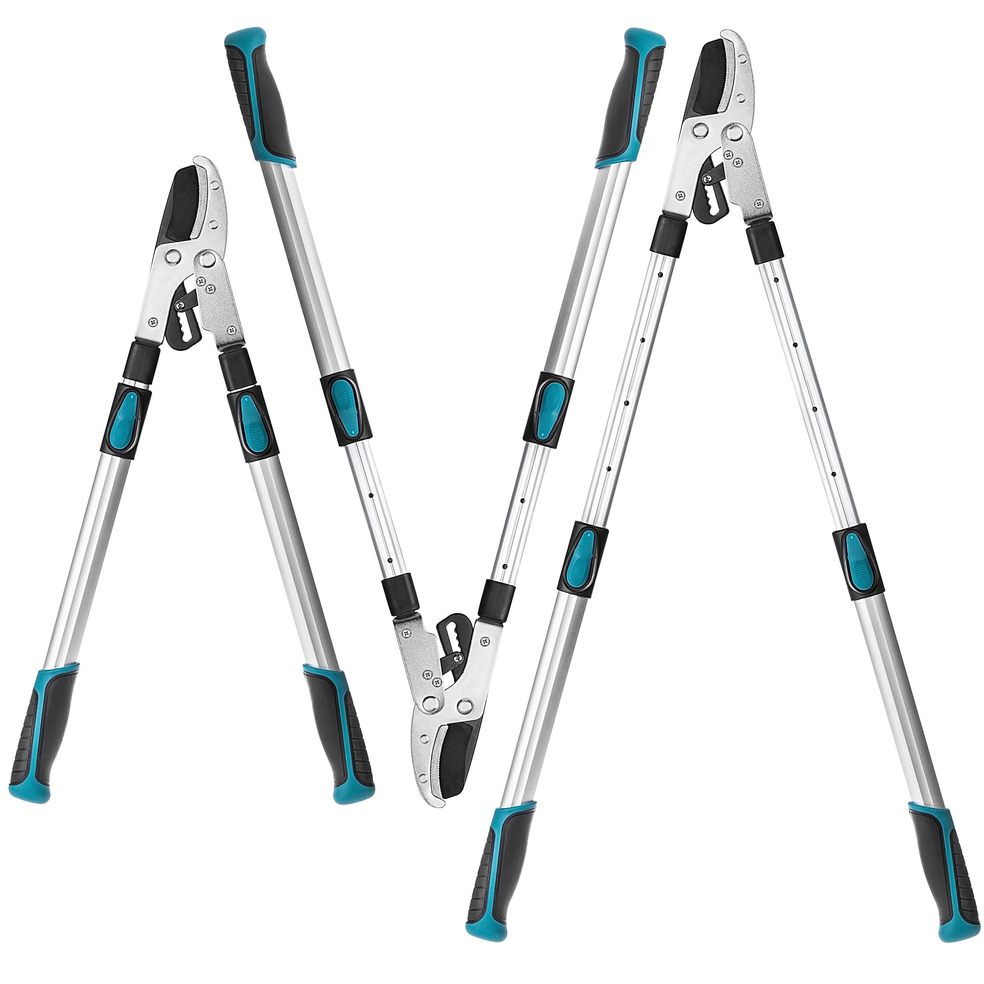 KADAX Amboss Astschere 70–100 cm, Teleskop Baumschere für dicke Äste bis 80 mm, Gartenschere mit rutschfesten Griffen und scharfer Stahlklinge für präzisen Baumschnitt