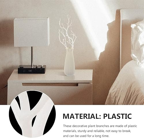 Miniatura 3 de 4 ramas de árbol secas de astas artificiales de 13.65 pulgadas, rama de asta de bruja artística, ramas decorativas de plantas falsas, ramas de