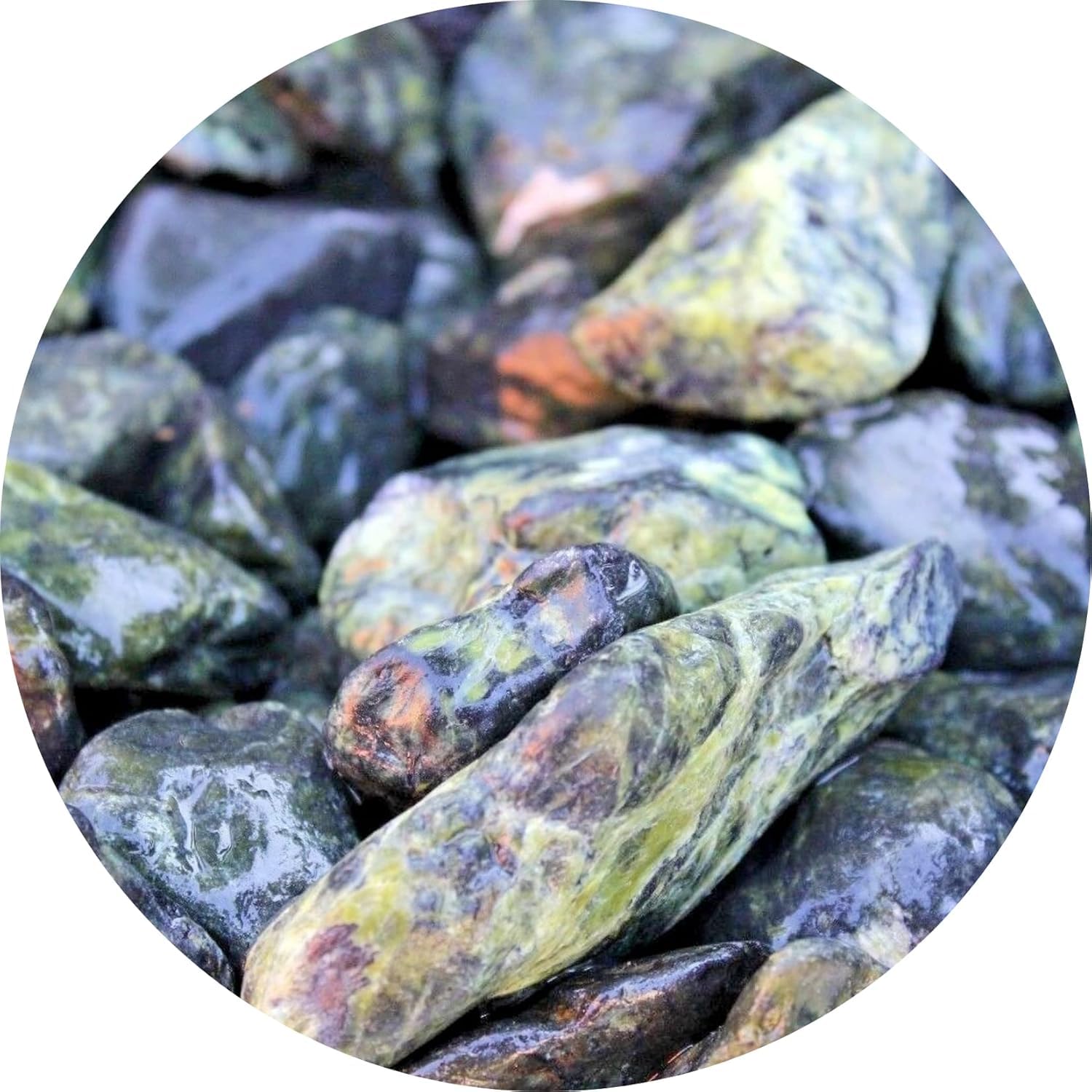 GREEN MINT Decorative Garden Stones 20-40mm – 20kg Bag | Natural Landscaping Rocks for Pathways, Borders & Water Features | Bright Chippings for Outdoor & Indoor Use (GREEN MINT, 20KG BAG)