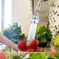 Vista 6 de Filtro de fregadero giratorio 360 el filtro de agua del grifo elimina cloro, plomo, sedimentos, mal sabor y más, fácil de instalar