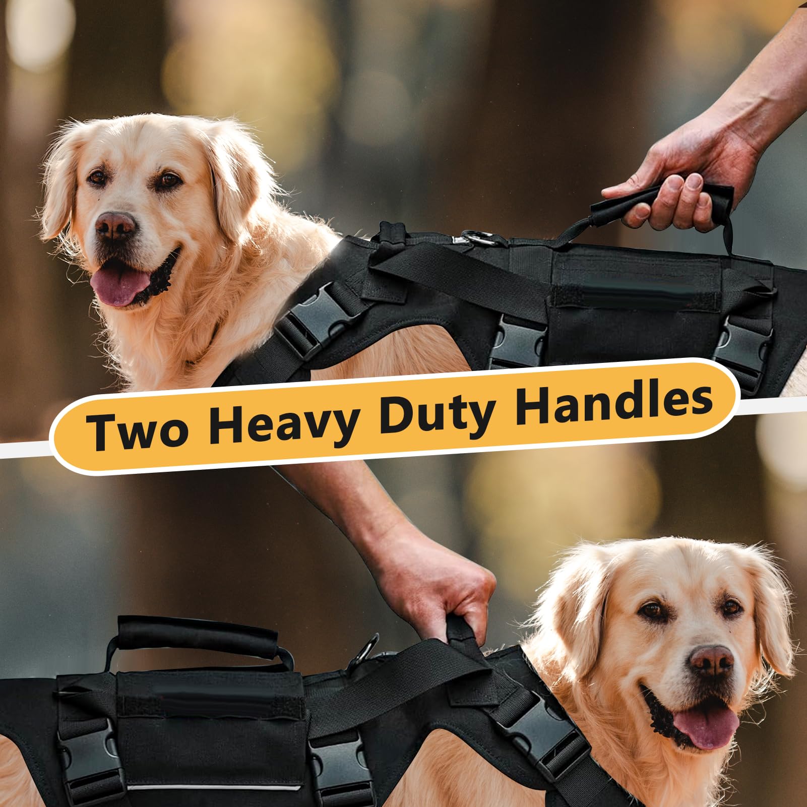 Arnés para perro grande, arnés transpirable para perro de servicio con asa, arnés ajustable de elevación para perro, arnés de asistencia para perro, correa de soporte para perro, arneses grandes para