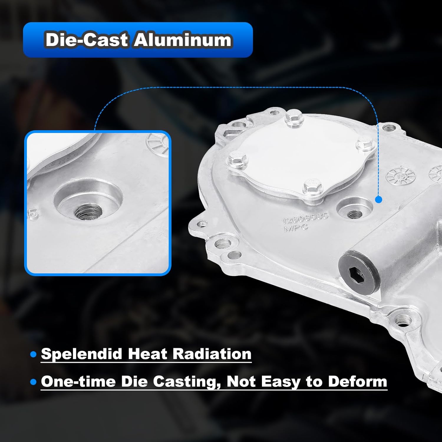 M349 Engine Oil Pump Timing Cover Compatible with Chevy Equinox Malibu Impala Captiva Sport HHR GMC Terrain Buick LaCrosse 2.0L 2.2L 2.4L L4 Replace# OP314 90537914 12637040