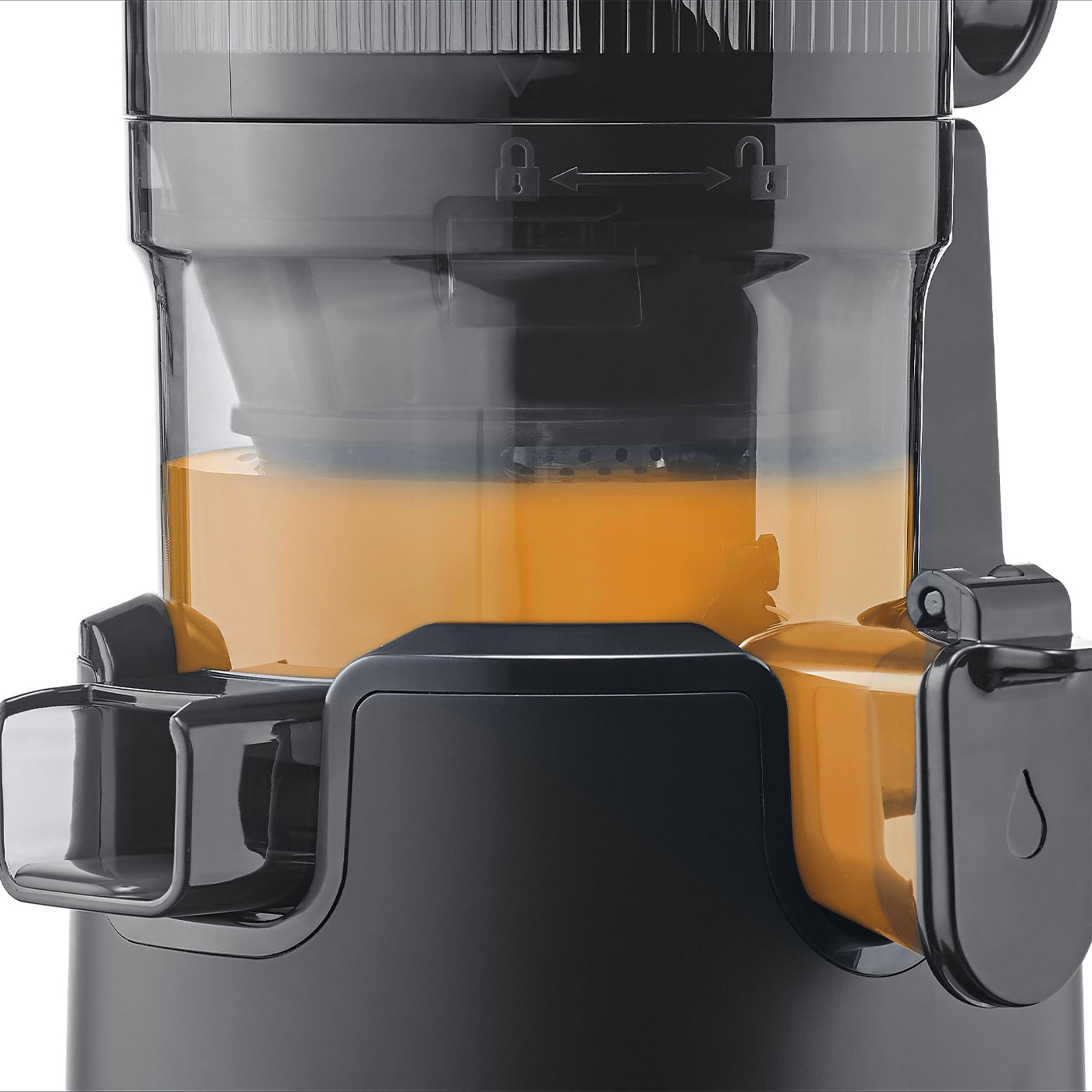 CASO Juice Fit Pro Slow Juicer, zwycięzca testu: test domu i ogrodu, niska liczba obrotów (40 obr./min), duży otwór do napełniania o średnicy 130 mm do całych owoców, czarny