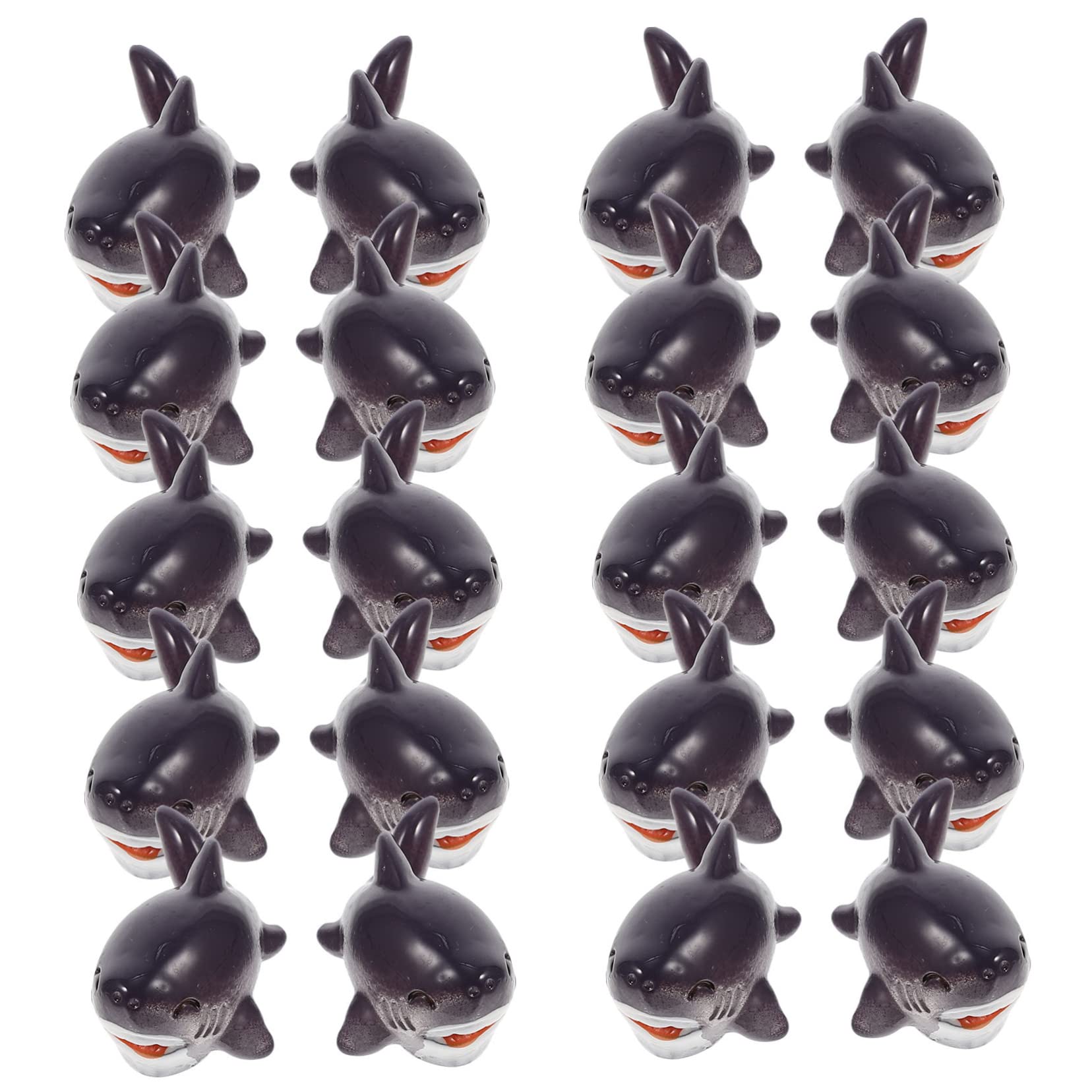 Happyyami 100 Pièces Requin Miniature Jouets Créatures Marines pour Enfants Chiffres De Requin Animal Marin Modèle De Requin Sculpture De Requin Baignoire Décorations Résine Synthétique