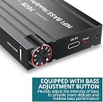 Amplificateur d'écoute 16-600 , avec Knob Boost Basse, Portable HiFi Amplificateur d'écoute, 3.5mm AUX in/Out, Type-C rechargeable, L/H Gain Switch, Contrôle de volume, pour les téléphones iPad MP3 MP4 PS4 PS5