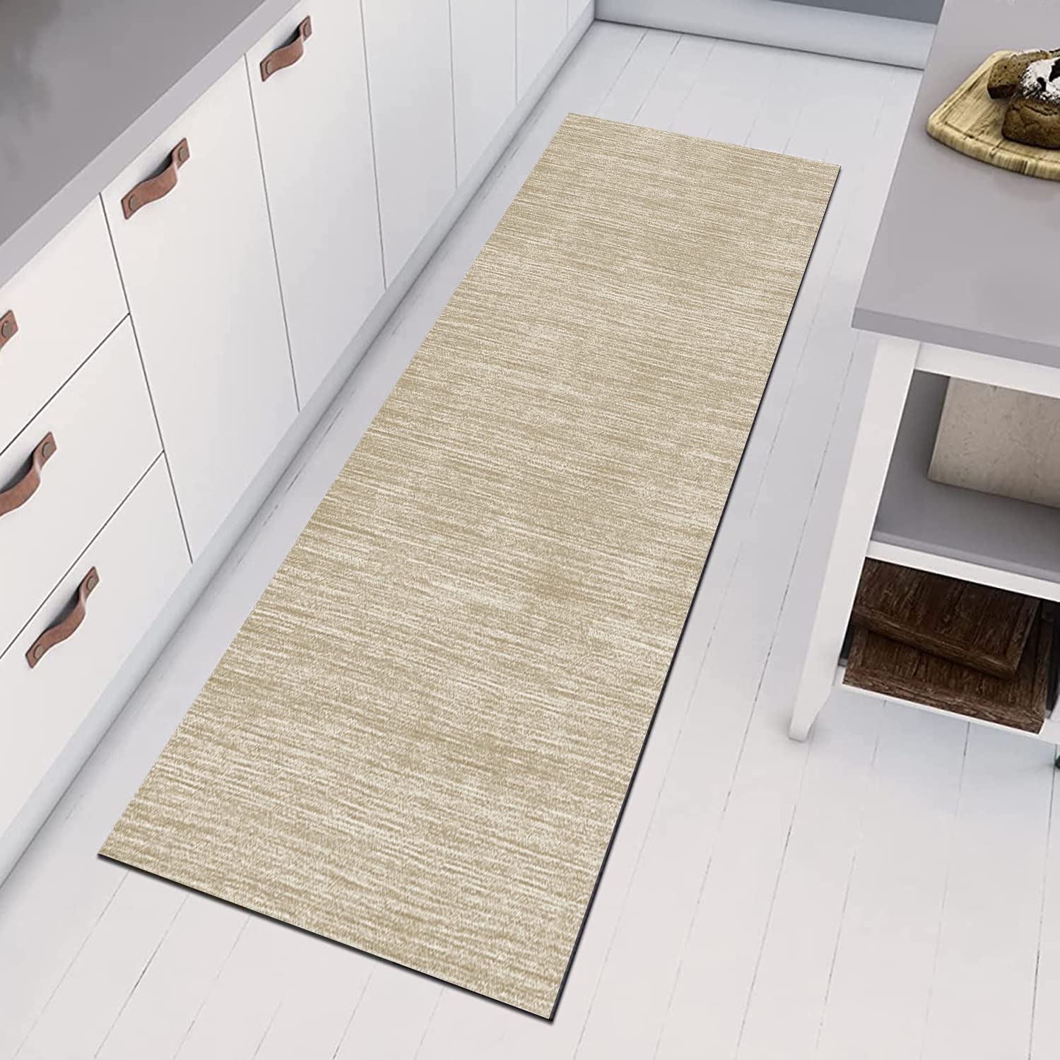 Zala Living Cook & Clean - Tappeto a passatoia antiscivolo, a pelo corto, lavabile, per cucina, corridoio, cucina, soggiorno, colore nero e bianco, 50 x 150 cm
