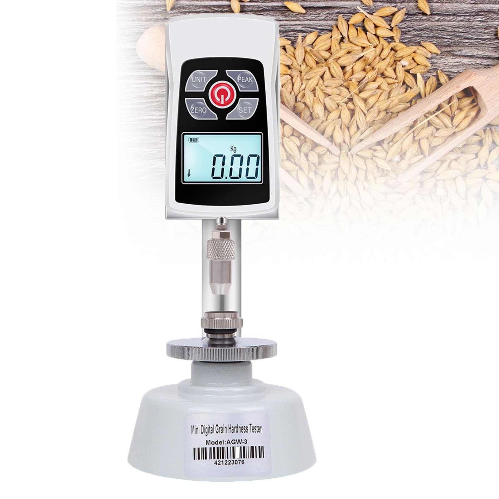Medidor digital de dureza de grano, mini durómetro para pruebas de laboratorio e investigación agrícola, medidor de precisión para equipos agrícolas y análisis de granos