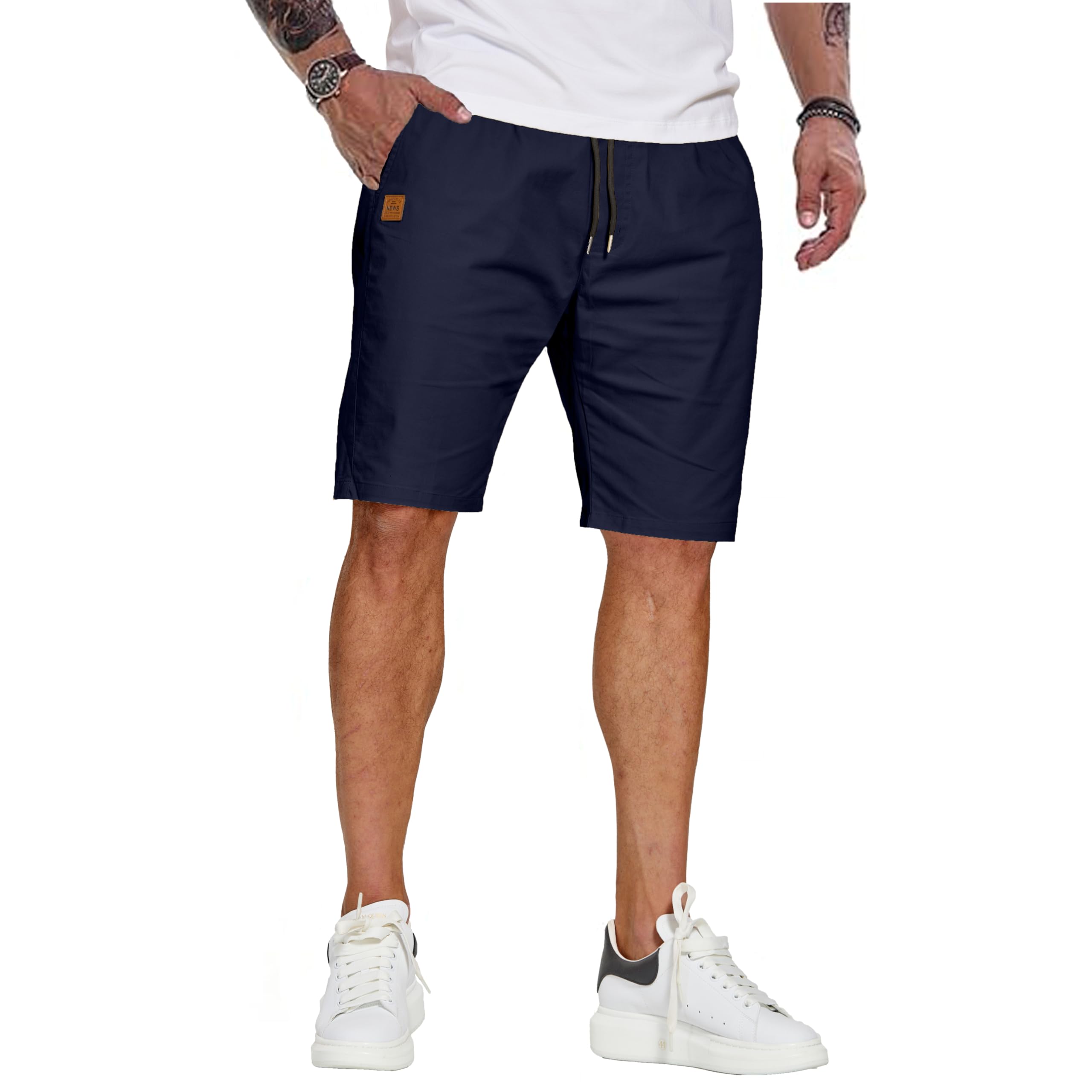 ZOXOZ Kurze Hose Herren Cargo Shorts Herren Chino Shorts Baumwolle Sommer Mit Taschen