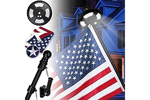 Delux 6 FT American Flag Pole with Light