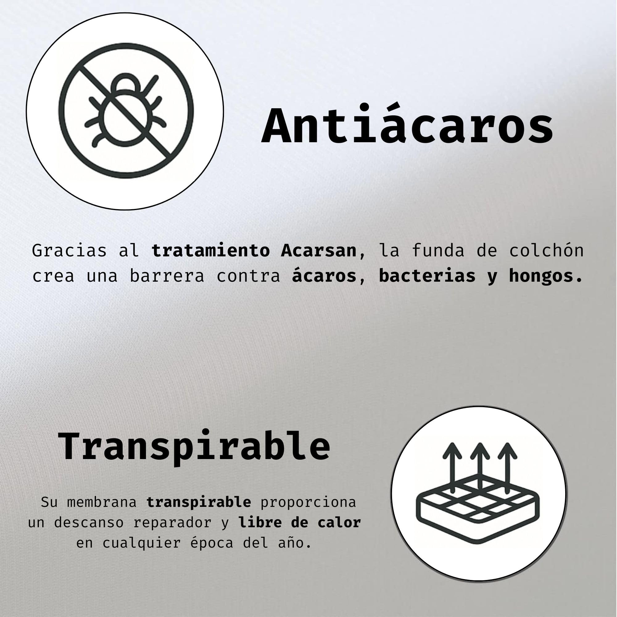 Tural - Funda de colchón 135x190/200 cm | Protector Impermeable y Transpirable | Cubre colchón Anti ácaros con Cremallera | Certificado Oeko-Tex