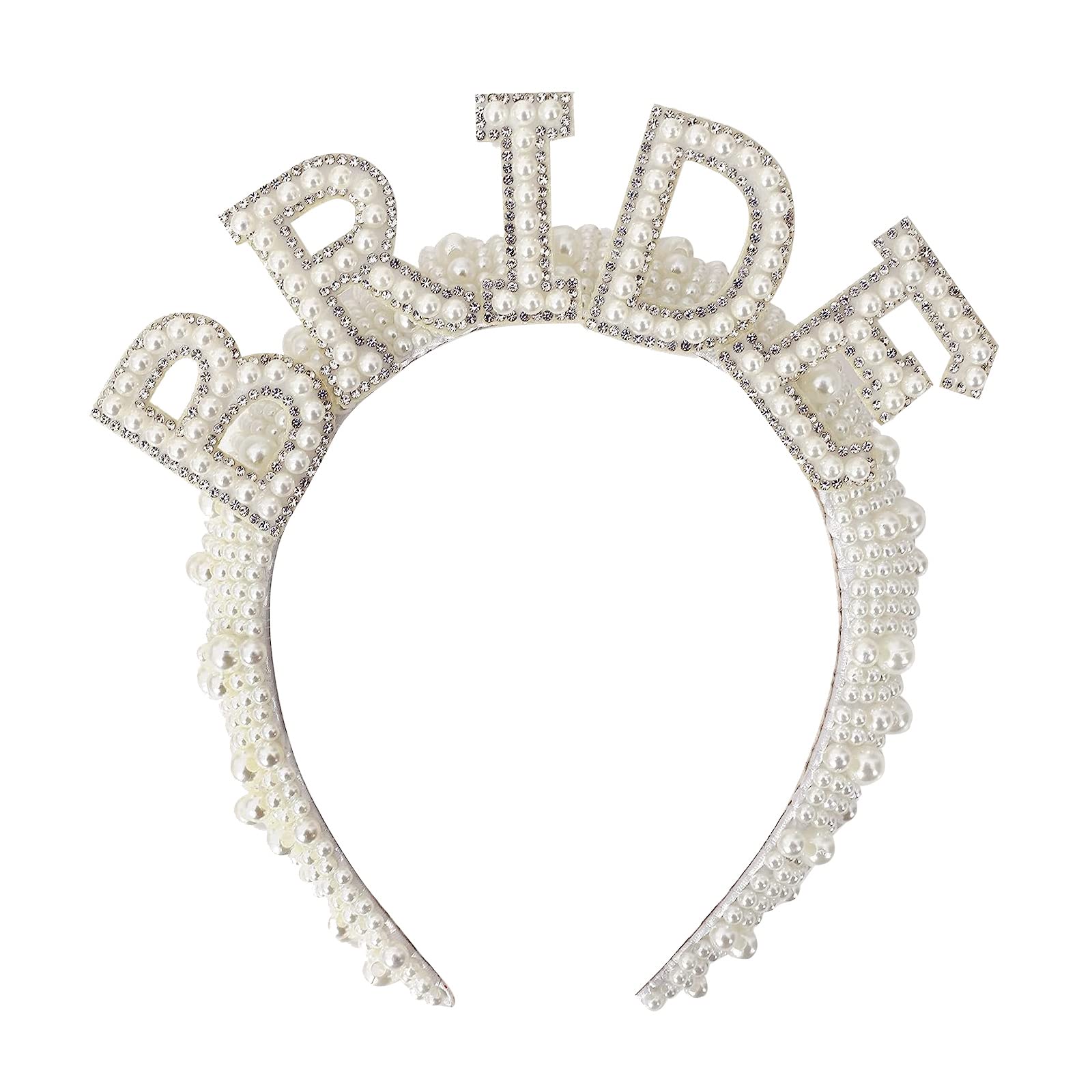 Pearl Bride Headband,Bride to Be Headband,Bridal Headband,Bachelorette Party Decorations,Bride's Pearl Hairband,Bride Headpiece Bride Hair Accessories for Bridal Shower,Bachelorette Party,Wedding