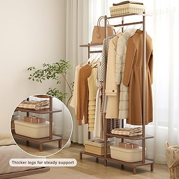 Amazon.com: KASLANDI Solid Wood Clothes Hanger, Walnut