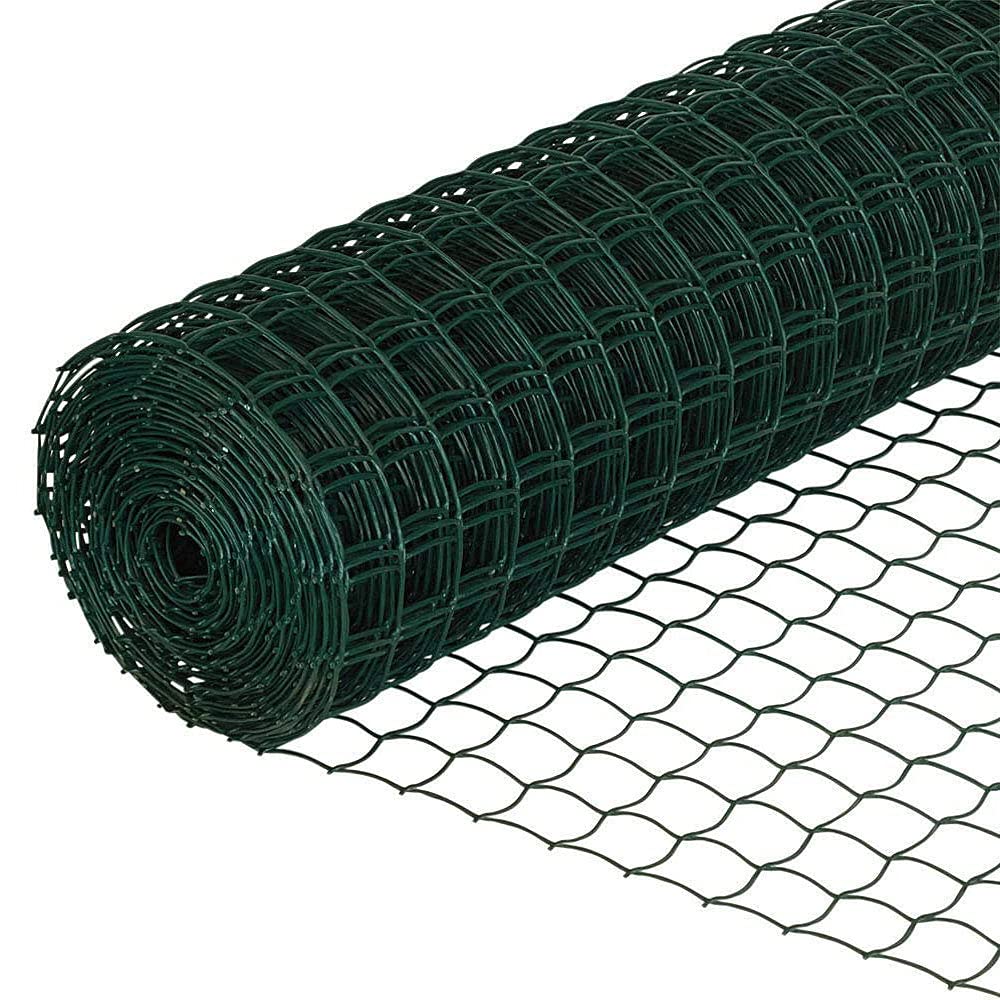 50mm Green Climbing Plant Support Mesh Plastic Garden Fence Net Clematis Pea Bean Trellis - 1m x 5m