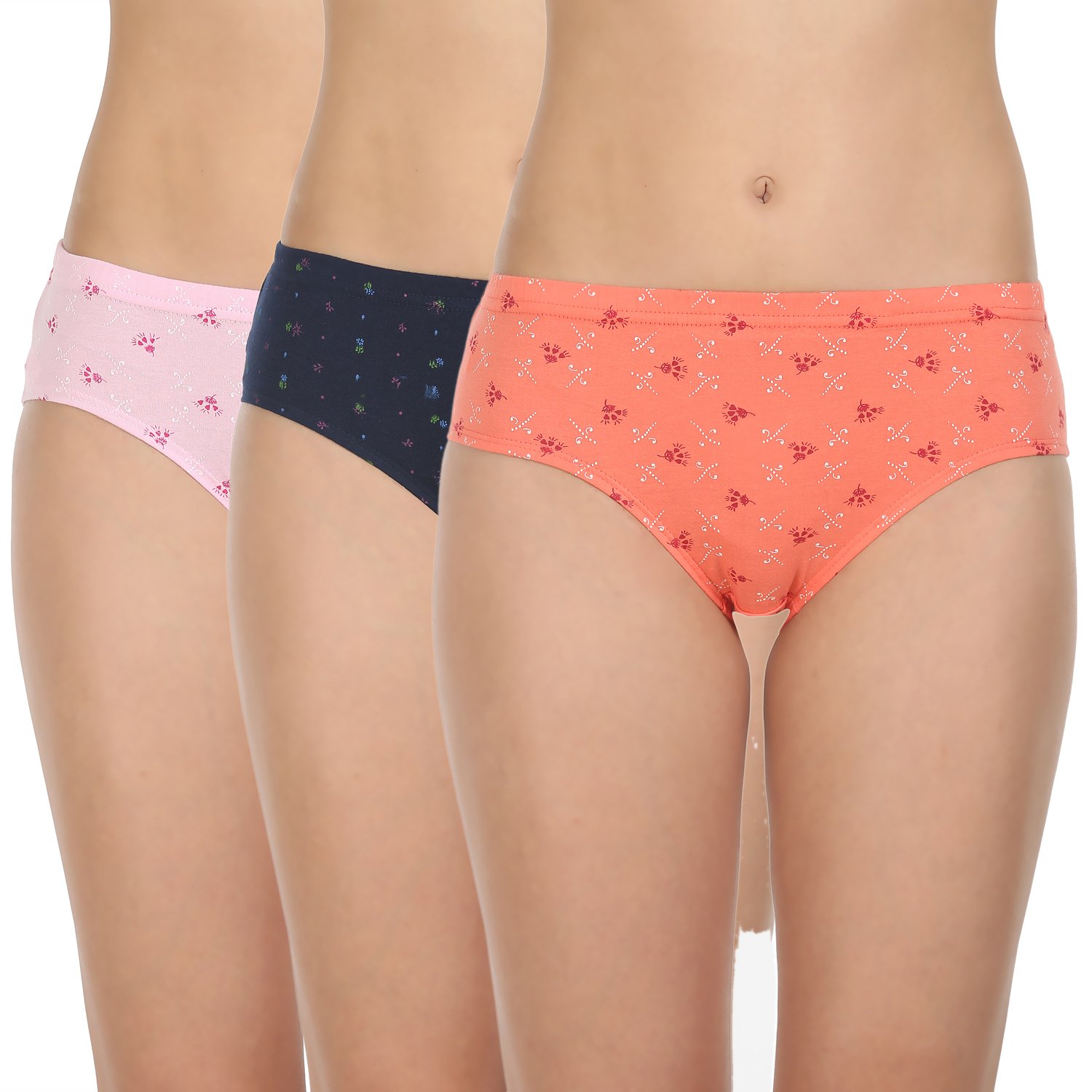 bodycare Women's Cotton Printed Brief(8400MIX) Pack of 3-picture-20