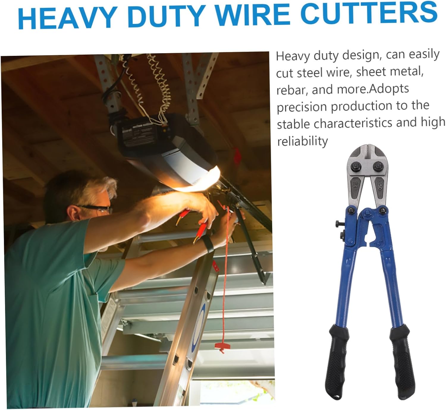 Ergonomic Bolt Cutters Long Heavy Duty Wire Cutters for Chain Link Fence