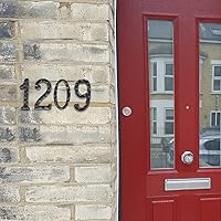 Vista 12 de NACH Números de casa para exterior, números de dirección negros de 5.5 pulgadas para casa - Número 3 - Números rústicos para exteriores