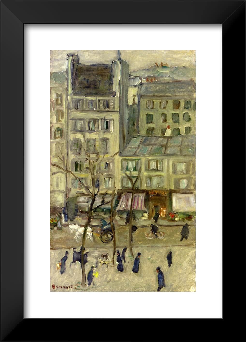 ArtDirect Bonnard, Pierre 18x24 Black Modern Framed Art Print Titled: Boulevard of Batignolles
