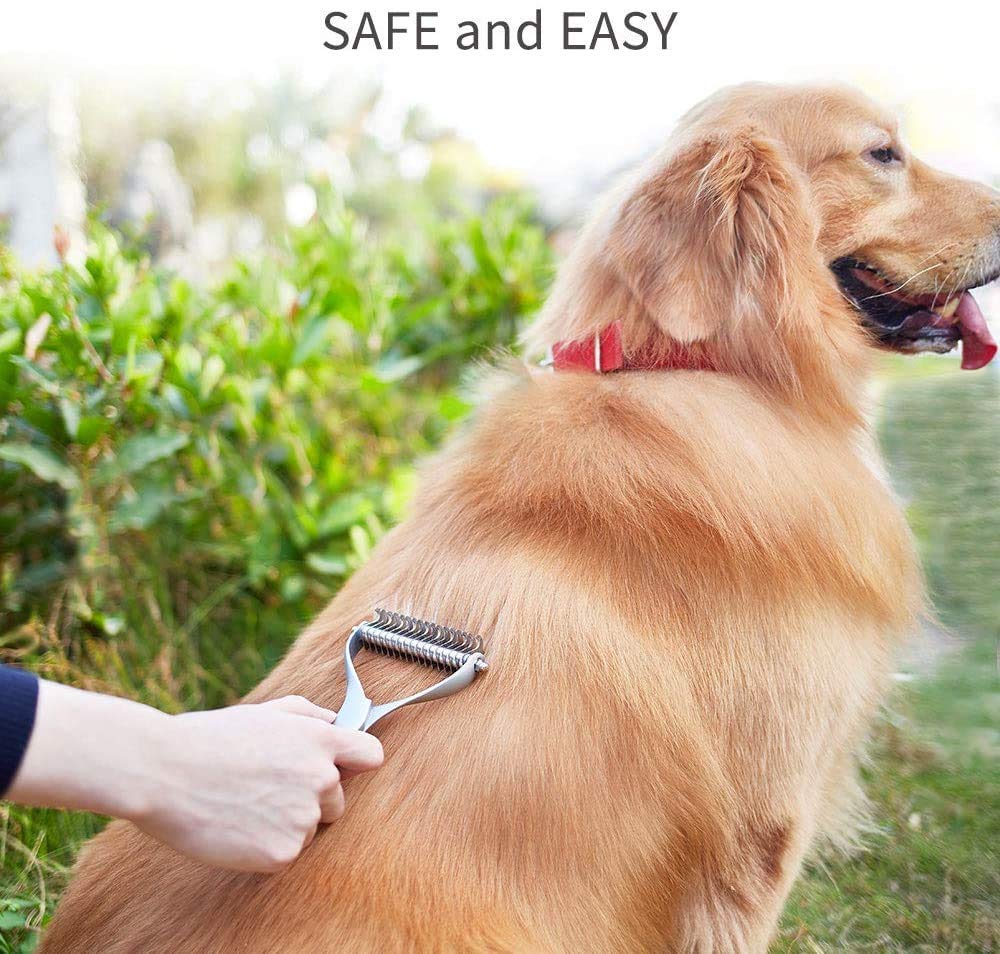 Peine Perro Cepillo Mascotas para Eliminar El Nudo Reduce Eficazmente La Caida De Cabello para Perros, Gatos, Gatitos, Pelo Largo Y Corto