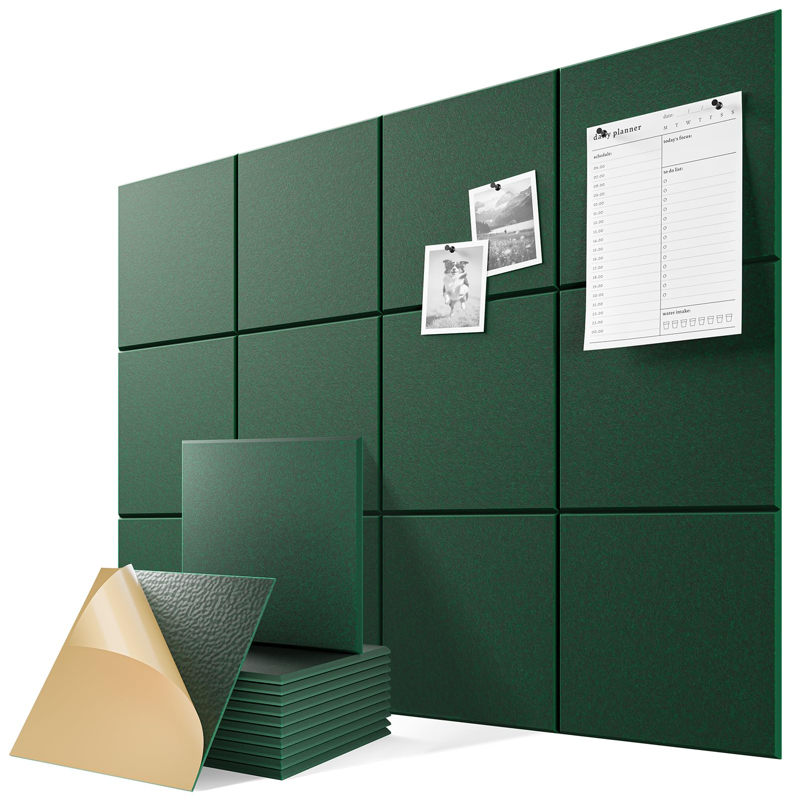 6 Pack Self-Adhesive Sound Proof Foam Panels for Walls 12"x12"x0.4"