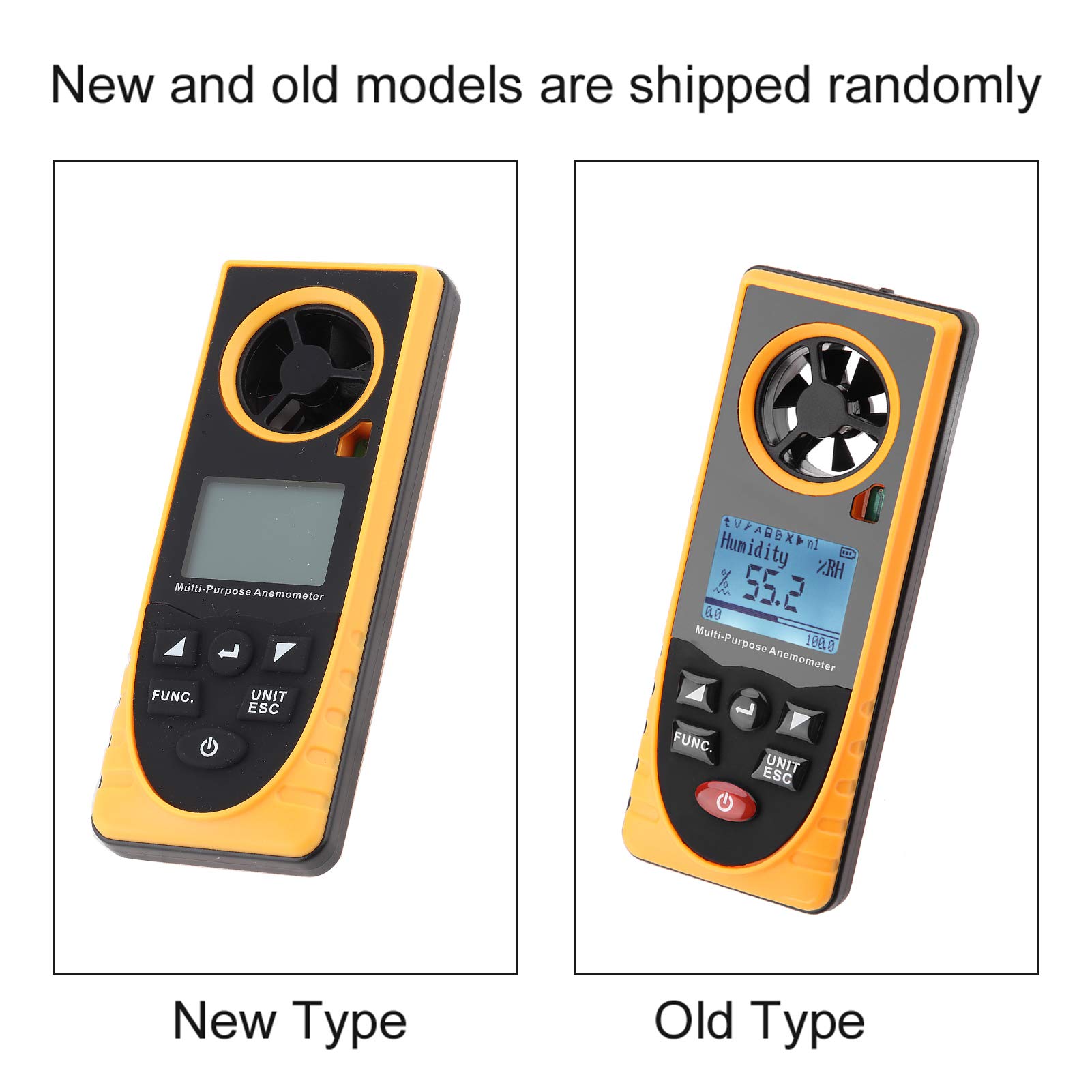 Digital Air Wind Speed Scale Meter with LCD Display, Multifunctional Handheld Anemometer for Wind Temperature, Humidity, Pressure, and Altitude Measurement. Ideal for Industrial