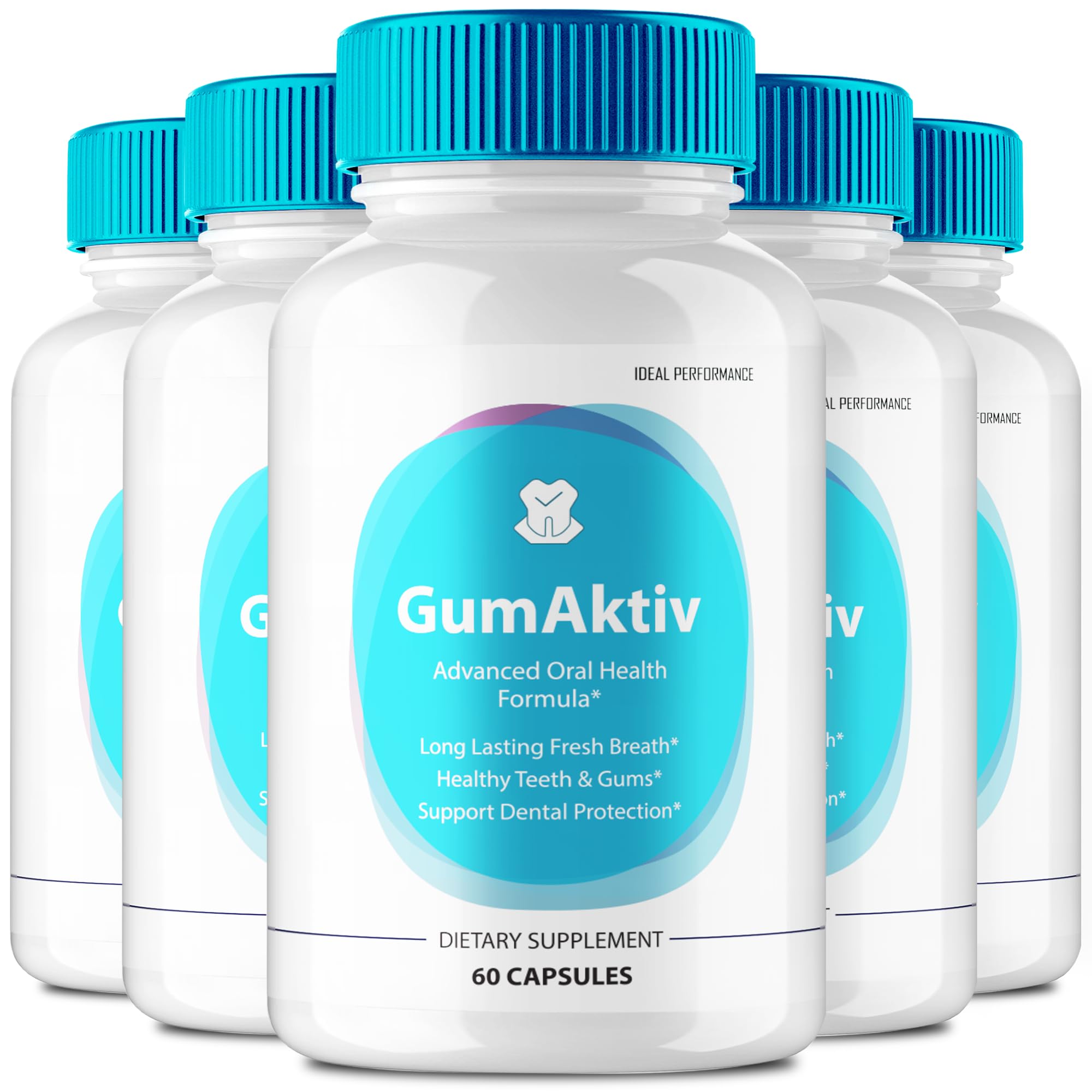 Gum Aktiv for Teeth and Gums Capsule, GumAktiv Supplement Pills - Maximum Strength, GumAktiv Advanced Formula All Natural Teeth and Gum Health Support, Oral Hygiene, and Wellness Reviews (5 Pack)