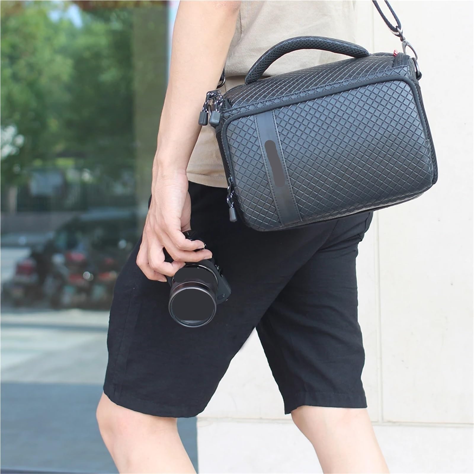 Bolsa para CáMara Bolso Impermeable y a Prueba de Golpes for cámara, Estuche Compacto for cámara con Bolso Ajustable for cámara de Hombro