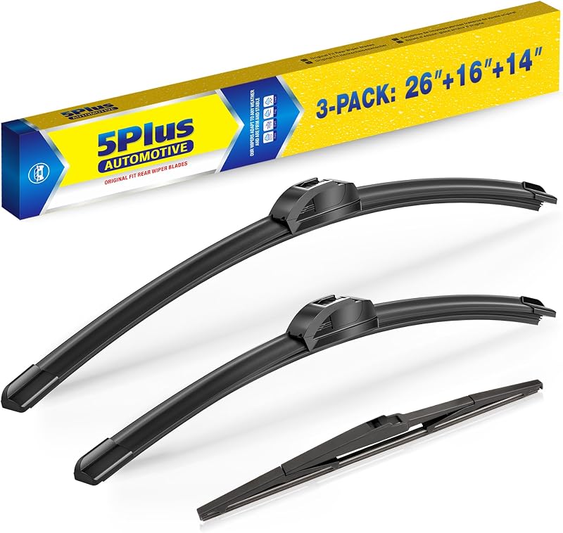 Palhetas do limpador de para-brisa 5 PLUS para Toyota Venza 2021–2024 – Jogo com 3 unidades