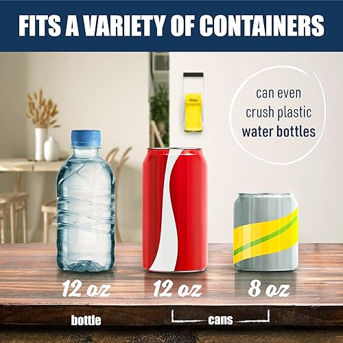 Miniatura 12 de Mckay Trituradora de latas de metal de 16 onzas, trituradora de latas montada en la pared, trituradora de latas para reciclar trituradora de pared